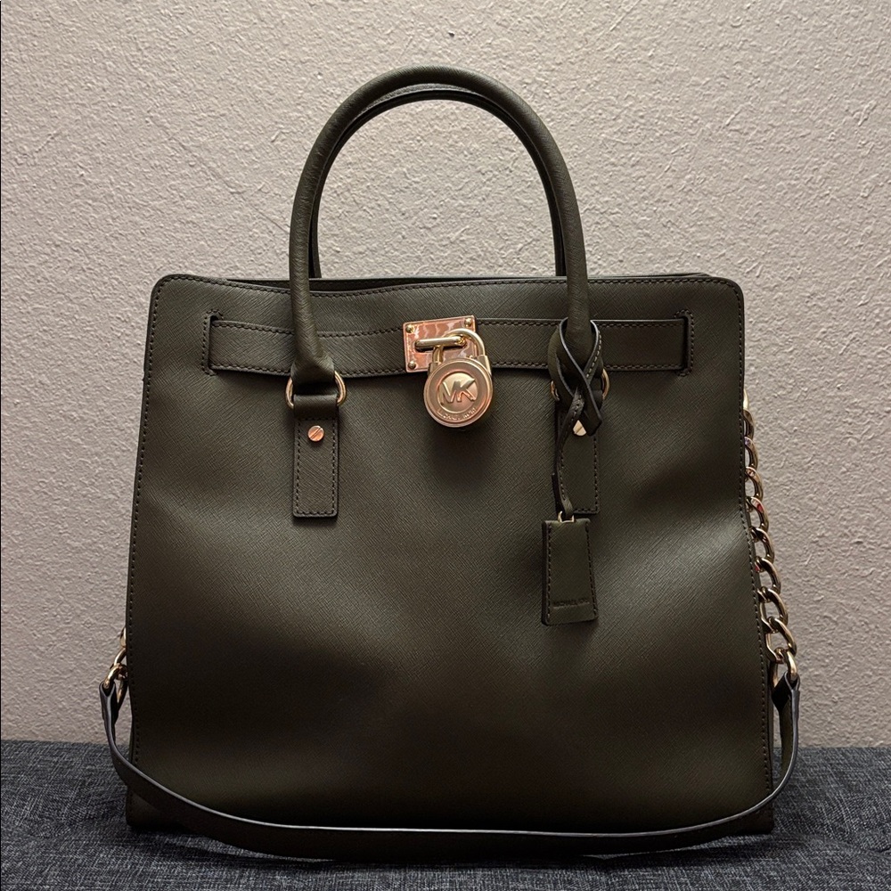Michael Kors Olive Green Tote Bag